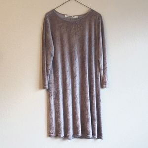 Michael Stars Las Angeles, dress, Grey Velvet, Medium